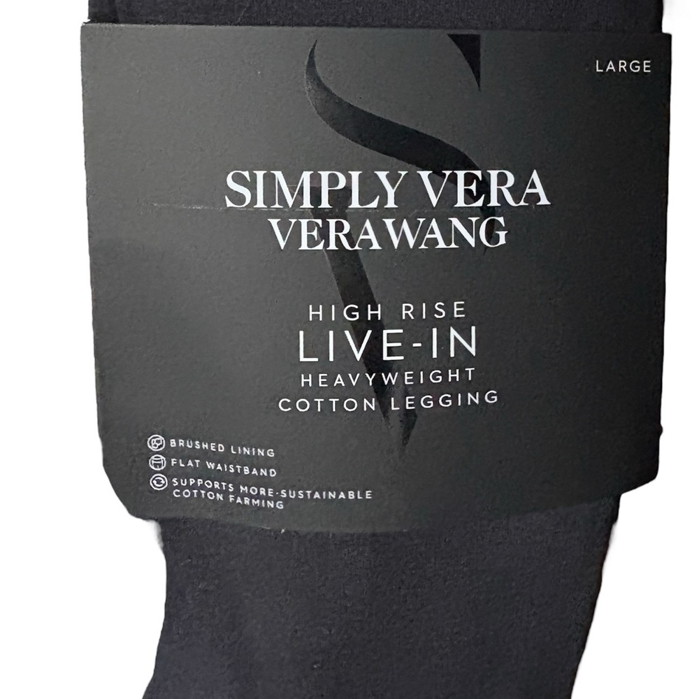Simply Vera Vera Wang High Rise Heavyweight Leggings - Black